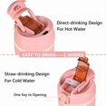 thumbnail image 5 of Stainless Steel Vacuum Insulated Travel Mug - 470ml, Pink | Double Walled Coffee Cup With Leakproof Lid - Reusable For Hot Cold Coffee | Thermal Mug With Non Slip Protective Cover, 5 of 5