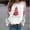 Pink, variant on AOOCHASLIY Women Fall Tops Women's Christmas Printed Long Sleeves Blouse Round Neck Casual Tunic Tops
