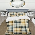 thumbnail image 2 of Designart "Classic Plaid Elegance I" White Plaid Bedding Covert Set - Hygge & Scandinavian Bed Set With 2 Shams, 2 of 5
