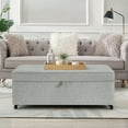 thumbnail image 3 of Large Comfort Sofa Ottoman with Storage, Modular Sectional Storage Ottoman with Wheels, Storage Bench for Living Room Bedroom, 3 of 7