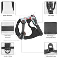 thumbnail image 3 of Vsdgher Strawberry Pattern Dog Harness,No Pull Pet Harness with Soft Padded Handle,Adjustable Reflective Vest with 2 Buckles,4 Slide Buckles,S-XL Small, 3 of 4