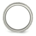 thumbnail image 2 of Titanium Hammered 6mm Ridged Edge Wedding Band Ring Man Fancy  For Dad Mens  For Him, 2 of 11