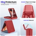 thumbnail image 5 of Vizvera For Motorola Razr 60 2025 Ultra Case,With Hinge Protection,Screen Protector,Slim Rugged Anti-Scratch Shockproof Protection Phone Case-Red, 5 of 8