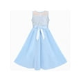 thumbnail image 2 of Girls Dress Blue Rhinestone Chiffon Bridesmaid Dance Party Maxi Gown 8 Years, 2 of 6