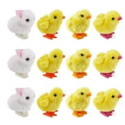 Liberty Imports Wind-Up Jumping Chicken Ducklings and Bunnies Bulk Pack of 12