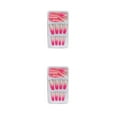 thumbnail image 3 of Qarigey 1 Juego de prensa de punta francesa en las uñas Gradient Extra Long Fashion Full Cover Ballerina Salon Kit de manicura para niñas Tipo 1 NO1, 3 of 6