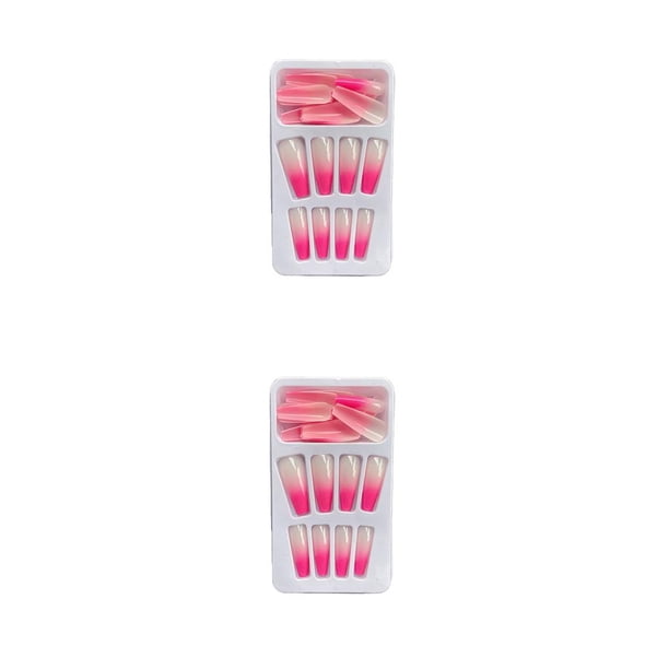 Vogacara 1 Juego de puntas francesas para uñas, puntas de uñas Extra largas con brillo degradado, Kit de manicura de bailarina de cobertura completa a Type1 NO1 Vogacara CBP262183