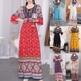 thumbnail image 4 of MYG Robe Longue Bohème d'Été Large Robe Maxi Swing Voyage Thaïlande Robe de Plage, 4 of 8