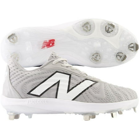 New Balance Men's Fuelcell 4040V7 Low Metal Baseball Cleat Grey/White Medium 13