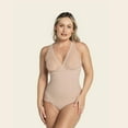 thumbnail image 5 of Leonisa Sheer Stripe Detail Sculpting Bodysuit - Tummy Control Shapewear for Women, 5 of 6