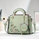 thumbnail image 1 of Letter Decor Hand Satchel Bag, Stylish Shoulder Zipper Bag With Mini Coin Purse, Crossbody Bag For Work, 1 of 5