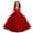 A125 Red, variant on Glisme Big Girls Dress Solid Color Sleeveless Crew Neck Performance Formal Princess Dresses For Girls Size 7-8 Years