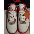 thumbnail image 2 of Ni - ke Mens Ni - ke Air Jordan 4 Retro Fire Red 2020 Sneakers DC7770-160 Size 12 NWB, 2 of 5