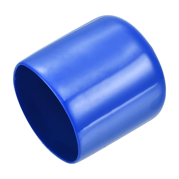 4pcs Rubber End Caps 40mm(1 9/16") ID Vinyl Round Tube Bolt Cap Cover Screw Thread Protector Blue