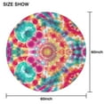 thumbnail image 6 of Colorful Tie Dye Pattern Round Tablecloth 60"x60",Wrinkle Wipeable Table Cloth for Kitchen Dining Room Picnic Patio Party, 6 of 6