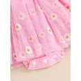 thumbnail image 6 of Bagilaanoe Newborn Baby Girl Summer Rompers Dress Flower Sleeveless Bodysuits + Hairband 3M 6M 9M 12M 18M Infant Tulle Patchwork A-line Dresses, 6 of 7