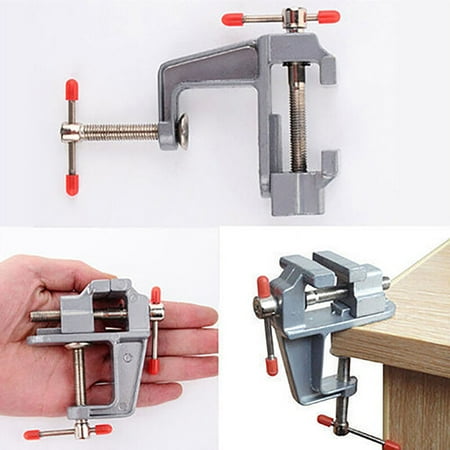 

Aluminum Table Bench Top Vise Vice Universal Swivel Clamp-On 360 Degree Rotating Fragarn