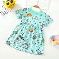 thumbnail image 2 of Little Girl Dresses Cartoon Letter Animal Rainbow Dress Party Princess Kids Sundress,Size 6 Years-7 Years, 2 of 9