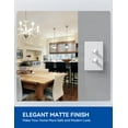 thumbnail image 6 of Hyper Tough Duplex Screwless Wallplate, Impact Resistant, Snaps in Place for a Seamless Look, Matte Finish, White, 6 of 7