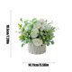 thumbnail image 3 of Ramo de flores artificiales multicolores en jarrón de cerámica - Flores de plástico tipo seda para decoración de mesa en la oficina en casa, 7,28" de altura, 3 of 6
