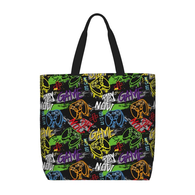 Easygdp Game Joysticks Bolsa Tote para Mujer, Bolso de Hombro para Trabajo, Playa, Viajes, Compras y Supermercado