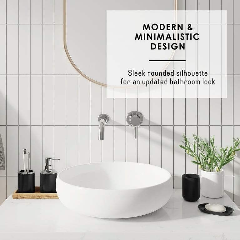 Nestl 20pc Modern & Elegant Bathroom Accessories Set- Black Nestl 20pc Modern & Elegant Bathroom Accessories Set- Black