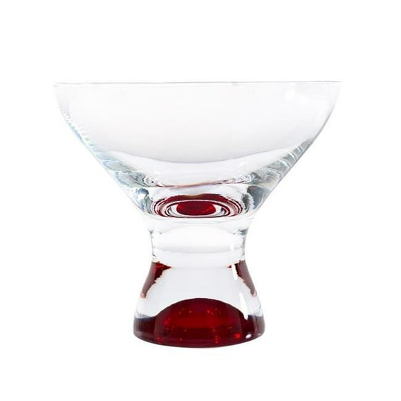 Red Vanilla 40428-330R 330 ml Samba Colors Martini & Dessert Glass, Red - Set of 6