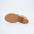 thumbnail image 4 of KEGIRLOM Women Fashionable Casual Spring And Summer Comfortable Solid Color Car Stitching Thick High Heels Comfortable Plus Size Sandals Sky Blue 6, 4 of 9