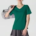 thumbnail image 5 of RongHuan T Shirts for Women Lightweight V-Neck Short Sleeve Tees Solid Color T-Shirt Tops, 5 of 5