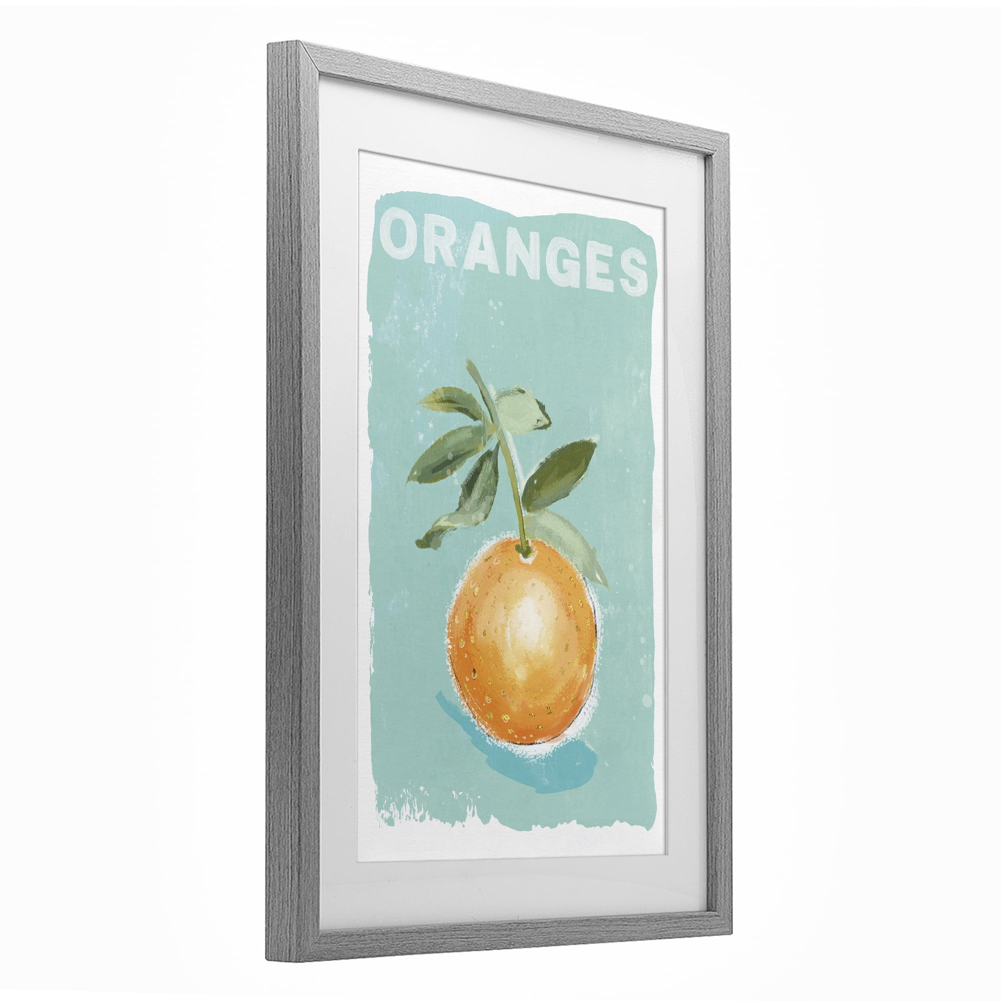 Stupell Industries Orange Twist Motif Gray Framed Print Under Glass, design by Chad Barrett