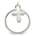 thumbnail image 2 of Sterling Silver Solid Cross Dangle Ring, 2 of 6