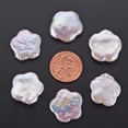 thumbnail image 4 of Natural Keshi Pearl Beads Cultured Freshwater Pearl No Hole/Undrilled Flower Seashell Color 18-21x18-21x4-5mm, 4 of 6
