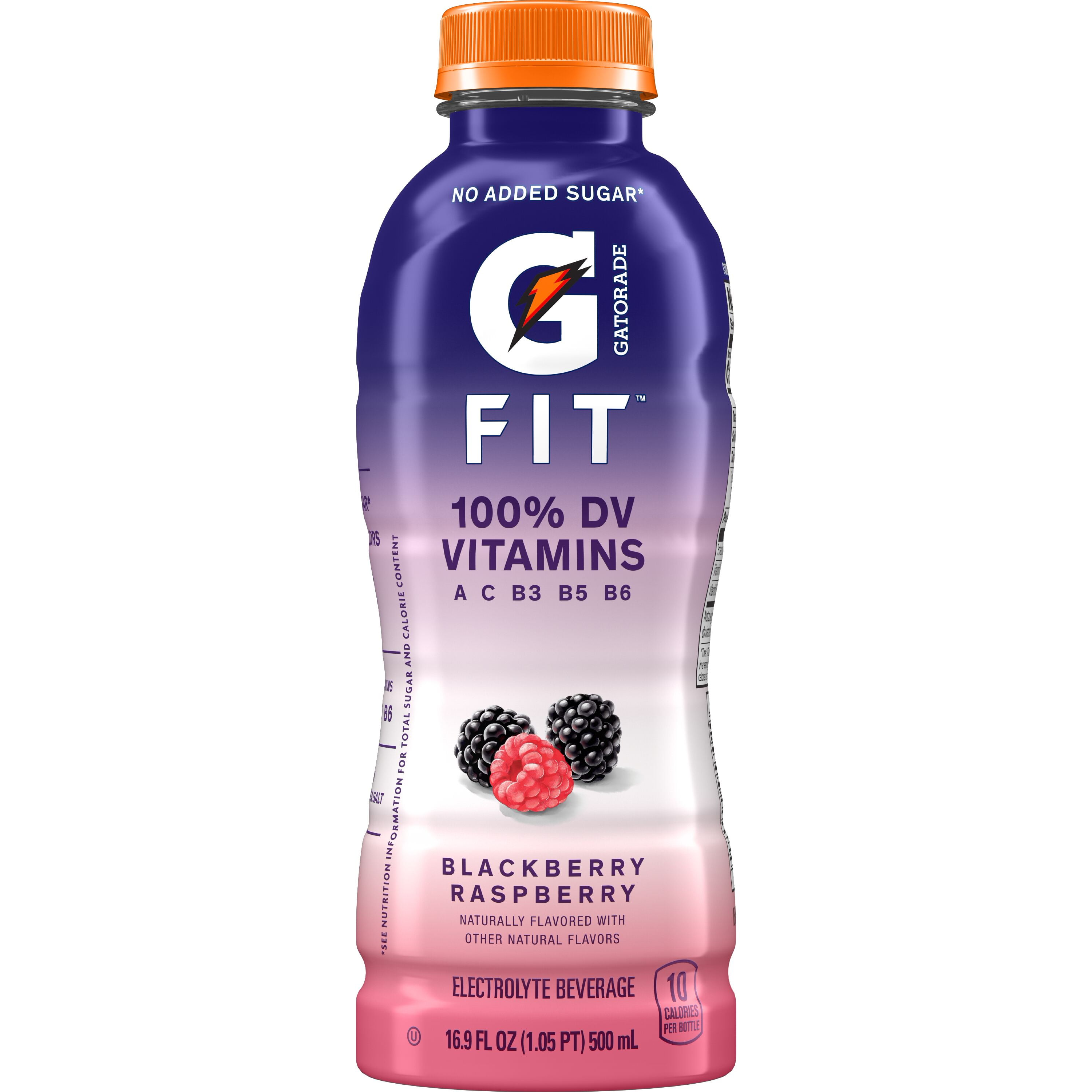 (3 pack) Gatorade Fit Electrolyte Beverage, Blackberry Raspberry, 16.9 oz Bottle