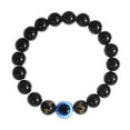 thumbnail image 2 of Eye Bracelet Stretch Beaded for Women & Men, Handmade Protection Bracelet with Black Beads for Good Luck, Spiritual Gift for Teens, Friends, Unisex Adjustable Chakra Jewelry, 2 of 6