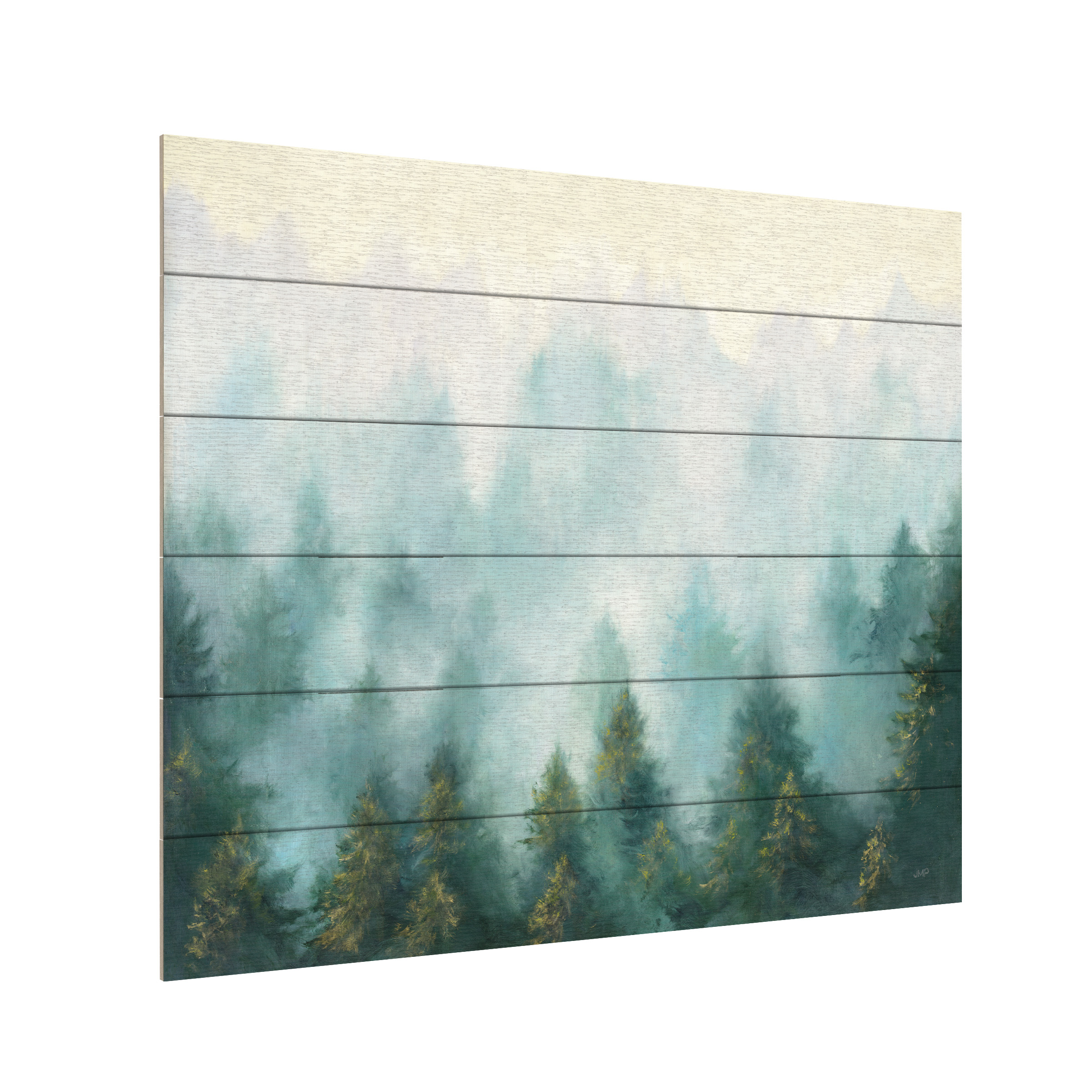 Julia Purinton 'Misty Forest' Wood Slat Art 18x22