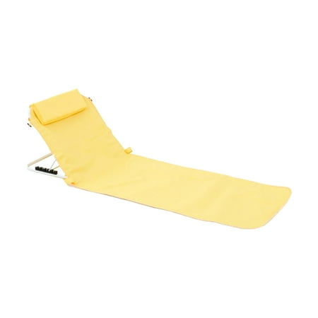 

Floor Chair with Back Support Beach Folding Cushion Seat for Sporting Events Yellow