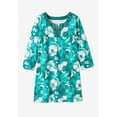 thumbnail image 4 of Woman Within Plus Size 7-Day Three-Quarter Sleeve Grommet Notch Tunic, 4 of 6
