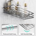 thumbnail image 6 of 2 Pack Shower Caddies Bathroom Organizer Shower Basket No Drilling Wall Mounted Shower Rack Gray with Self-Adhesive Shower Bathroom Shelves for Soap and Shower Gel Stainless Steel, 6 of 7