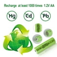 thumbnail image 5 of PKCELL AA Rechargeable Batteries, 1000mAh 1.2V NiMH Double A Battery for Garden Solar Light LED, Pack of 24, 5 of 5