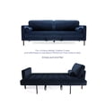 thumbnail image 3 of Module Ergonomic Sofa Bed, Velvet Navy, 3 of 10