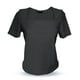 thumbnail image 2 of Blusa de licra fresca y elegante cuello cuadrado Negro Mediana, 2 of 2
