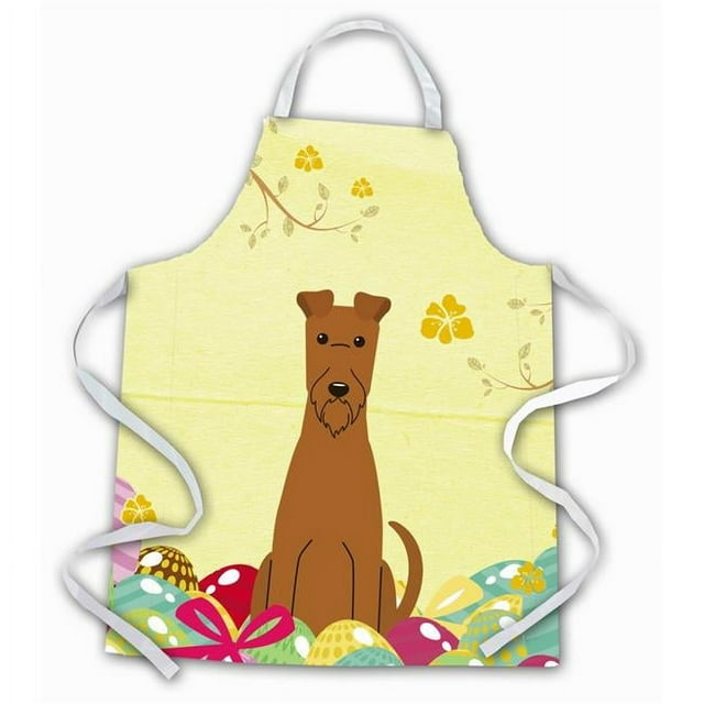 Carolines Treasures BB6062APRON Easter Eggs Irish Terrier Apron