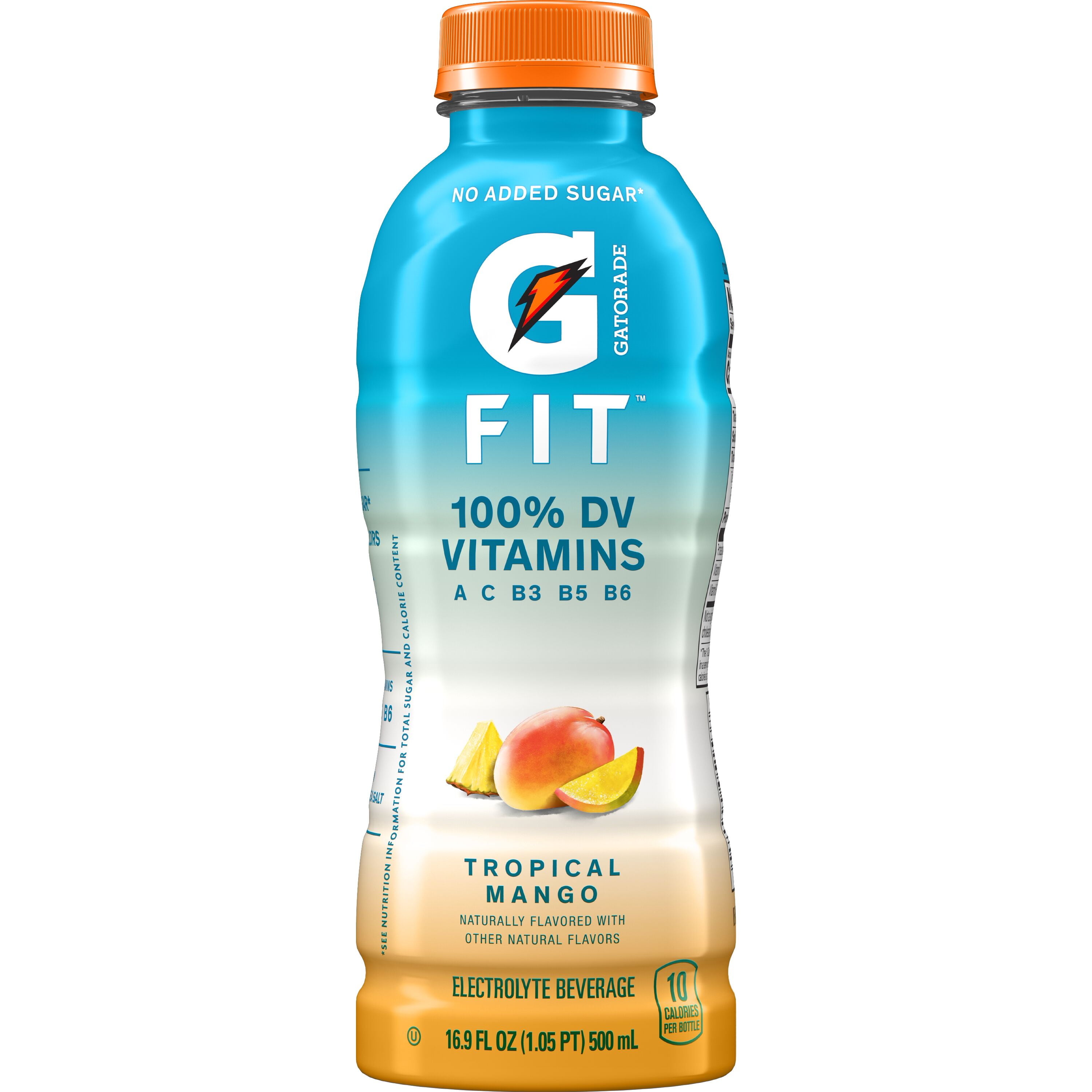 (12 pack) Gatorade Fit Tropical Mango Sports Drink, 16.9 fl oz, 1 Count Bottle