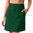 thumbnail image 2 of Gamivast Skirts for Women High Waisted A-Line Mini Skirt with Pockets Tennis Skirt Athletic Skirt Golf Skirt Pickleball Skirt Casual Workout Summer Daily Wear Green S, 2 of 5