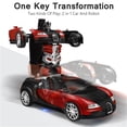 thumbnail image 3 of Remote Control Transforming Car Robot Toys 2.4GHz 1/14 Scale Transform RC Racing Cars Toys with LED Lights / Sounds / Gesture Sensing for Kids Boys Girls Birthday Christmas Gifts (Red), 3 of 6