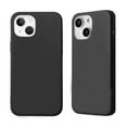 thumbnail image 2 of For Apple iPhone 14 Plus (6.7") Liquid Silicone Hybrid Gel Rubber with Microfiber Lining Shockproof Flexible TPU Case Cover fit iPhone 14 Plus - Black, 2 of 9