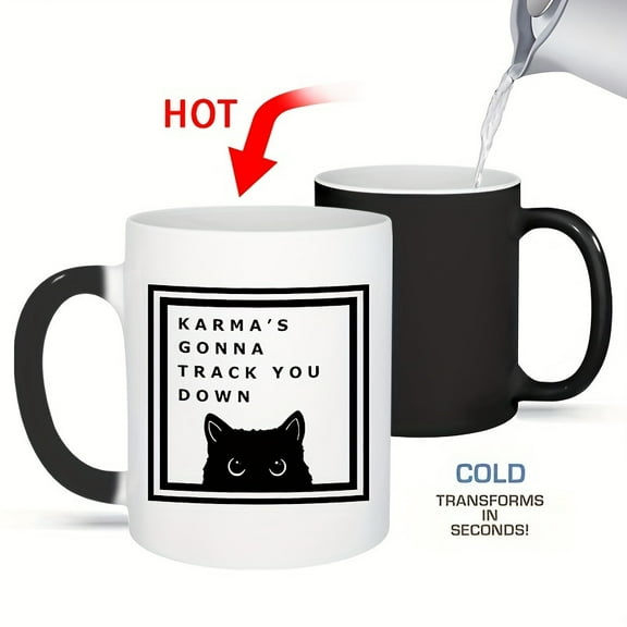 Color-Changing Ceramic Mug - Insulated, Reusable Coffee Cup For All Seasons - Perfect Birthday Gift