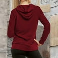 thumbnail image 6 of HongQid Women's Slim Fit Pullover Hoodie Lightweight Long Sleeve Kangaroo Pocket Basic Casual Sweatshirt, 6 of 6