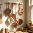 thumbnail image 7 of Dalxymotic Macrame Wall Hanging, Bohemian Leaf Hand Woven Tapestry, 15.7 x 26.8 Inch Boho Art Decor, Boho Wall Art, Macrame Wall Hanging for Bedroom, Living Room, Home, Hallway, 7 of 7