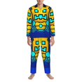 thumbnail image 3 of Goofa Geometry Dash Pattern 2-piece Loungewear Set Men’s Sleepwear Set Soft PJs Cozy loungewear Comfy Sleep Set Winter Pajamas-Large, 3 of 7